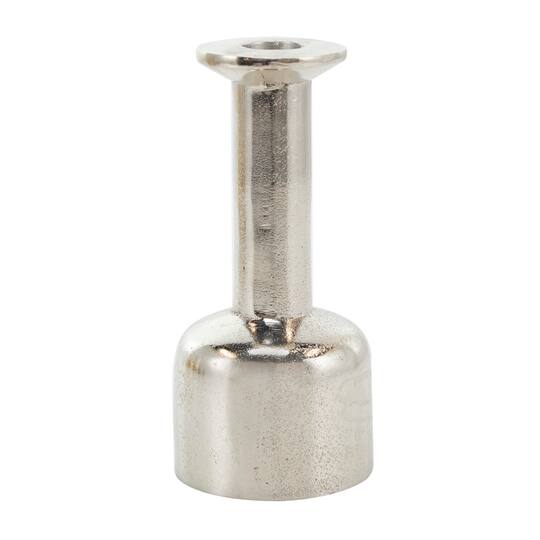 Silver Aluminum Taper Candle Holder with Rounded Bases Set